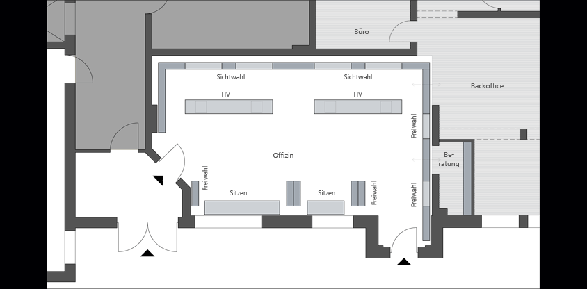 Grundriss APOTHEKE IM ALTEN BAHNHOF 2018